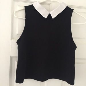 Zara Black collar top